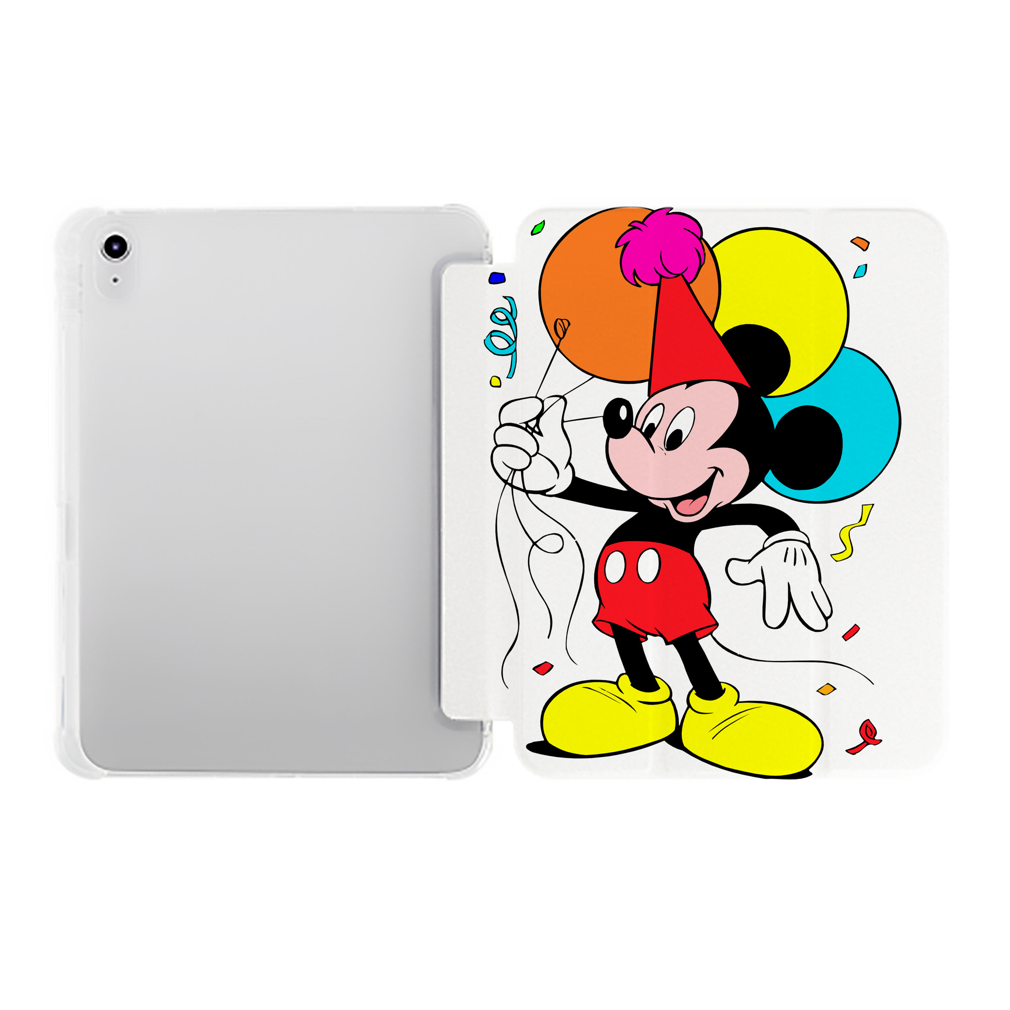 （画像用） ミッキーマウス Mickey Mouse IPad ケース ペン収納付き 三つ折りスタンド PUレザー×シリコン 対応機種9.5/10.5/10.9インチ